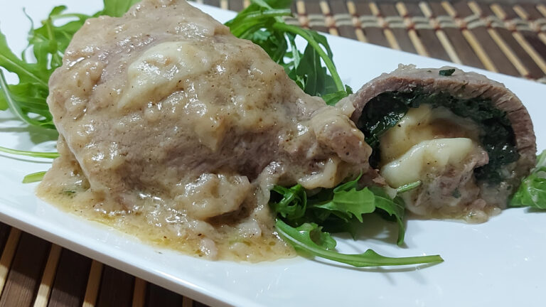 portafogli di vitello con spinaci