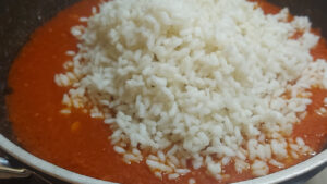 riso e sugo di pomodoro