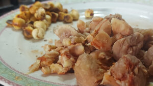 castagne lessate spezzettate