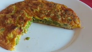 frittata di piselli