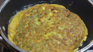 frittata di pisseli cotta