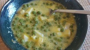 ingredienti frittata di piselli