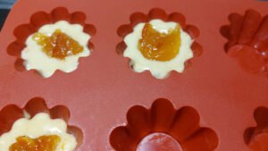 muffin alla marmellata stampo in silicone