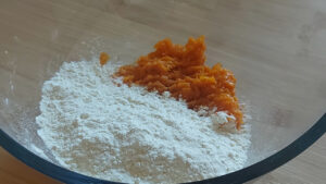 polpa di zucca e farina