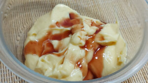 crema pasticcera con succo di amarena