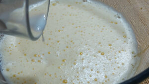 uova montate con latte