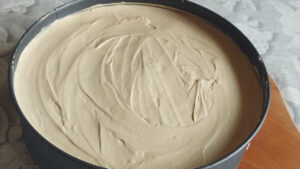 cheesecake al caffè nello stampo