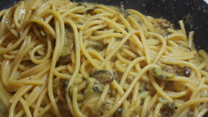 spaghetti alla nerano cremosi