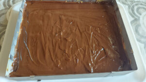 chocotorta con copertura al cacao
